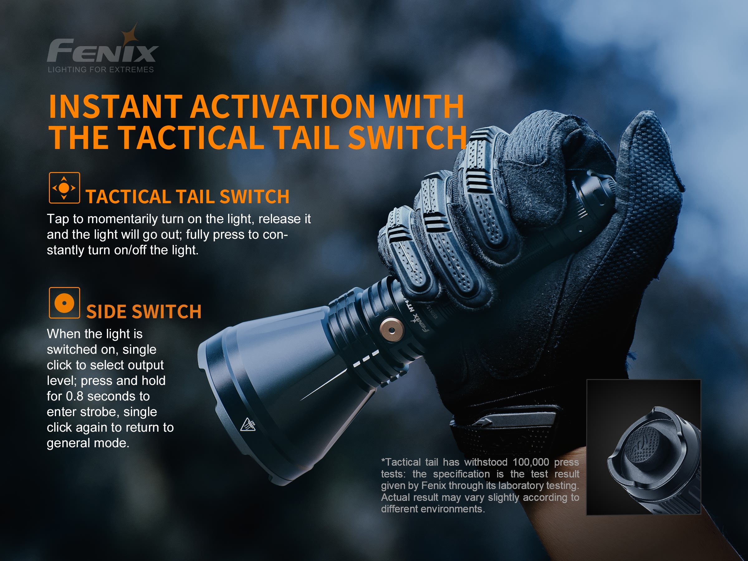 Fenix HT18 Long-Range 1500 lumen 925m throw LED Torch | Fenix Light
